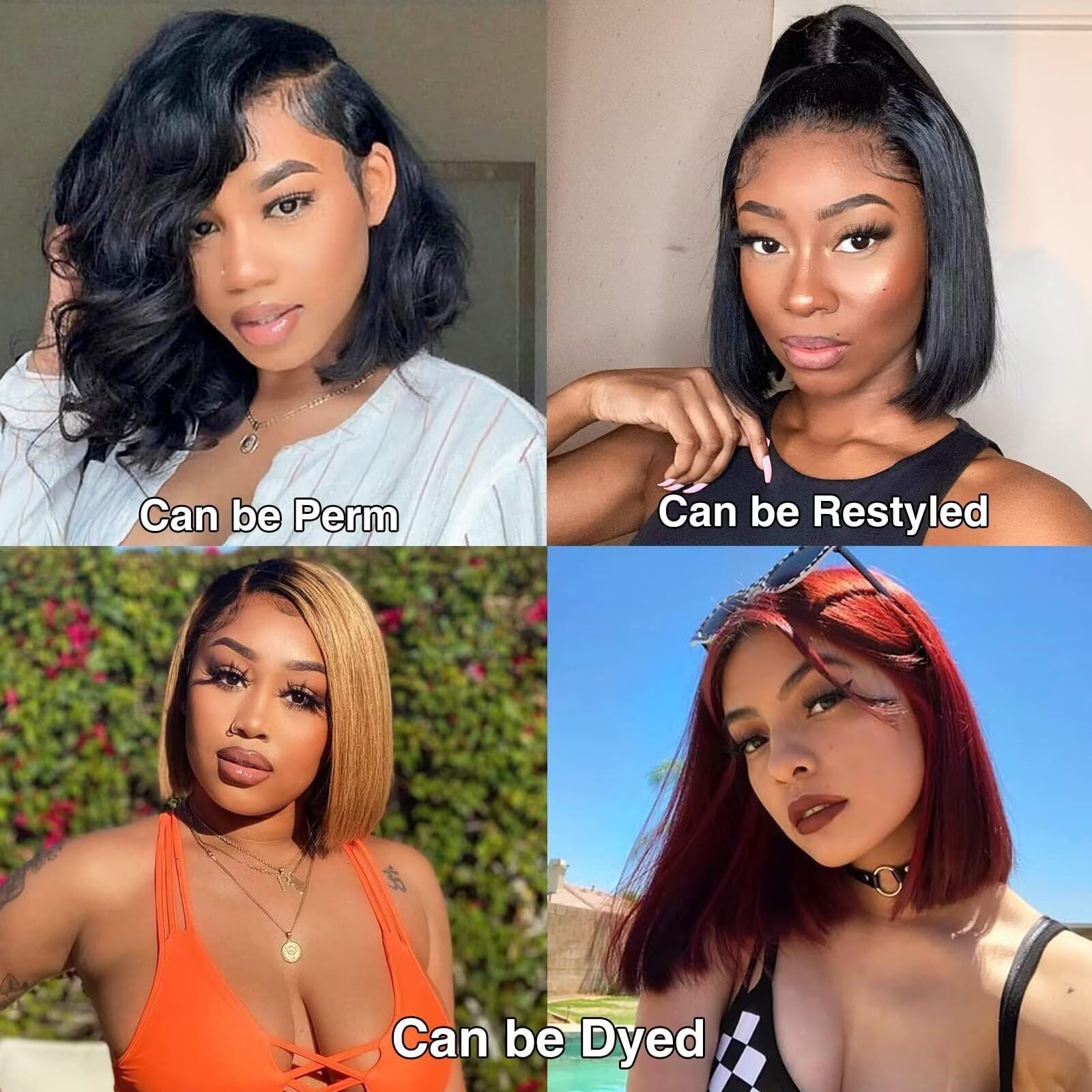 Imayli Bob Wig Human Hair 13X4 Frontal Lace Wig Human Hair 180 Density Glueless