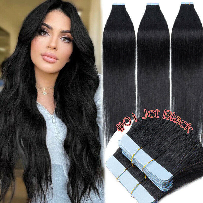 Invisible Tape in Human Hair Extensions Seamless Skin Weft Remy Russian Hair20pc