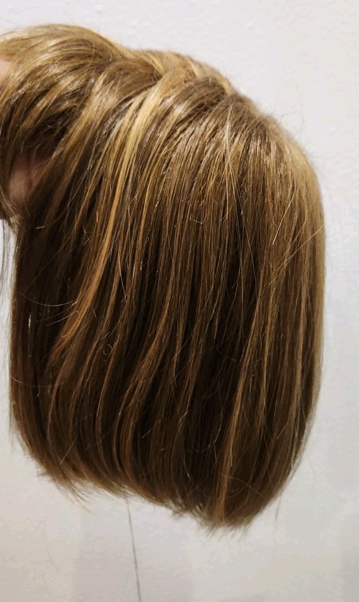Riley by ESTETICA Designs Bob Wig RH268 Golden Brown w Copper Blonde Highlights
