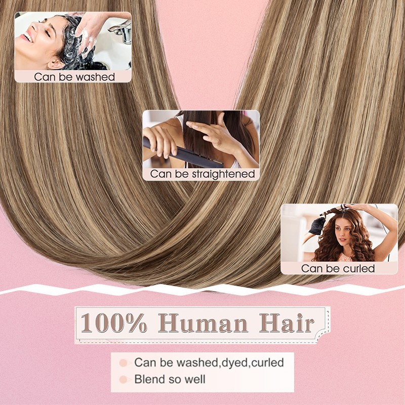 Real Remy Human Hair Extensions 6pcs Single Mini Clip in 10 inch 12 inch 14 inch