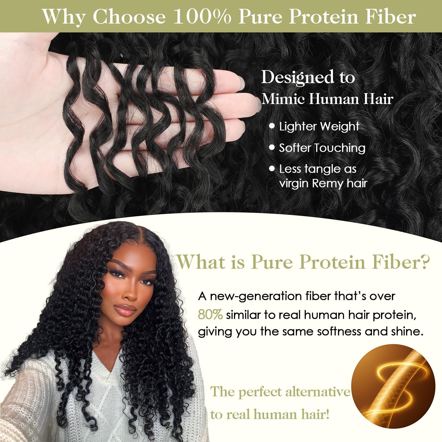 Olqzjzj Burmese Curly Bundles 18 20 22 Inch Natural Black100 Pure Protein Fiber
