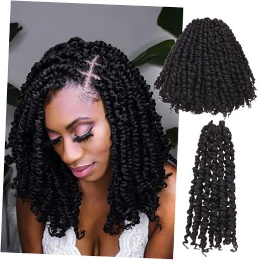 10 Inches 8 Packs Pre Looped Pretwisted Passion Twist 10 Inch (Pack of 8) 1B