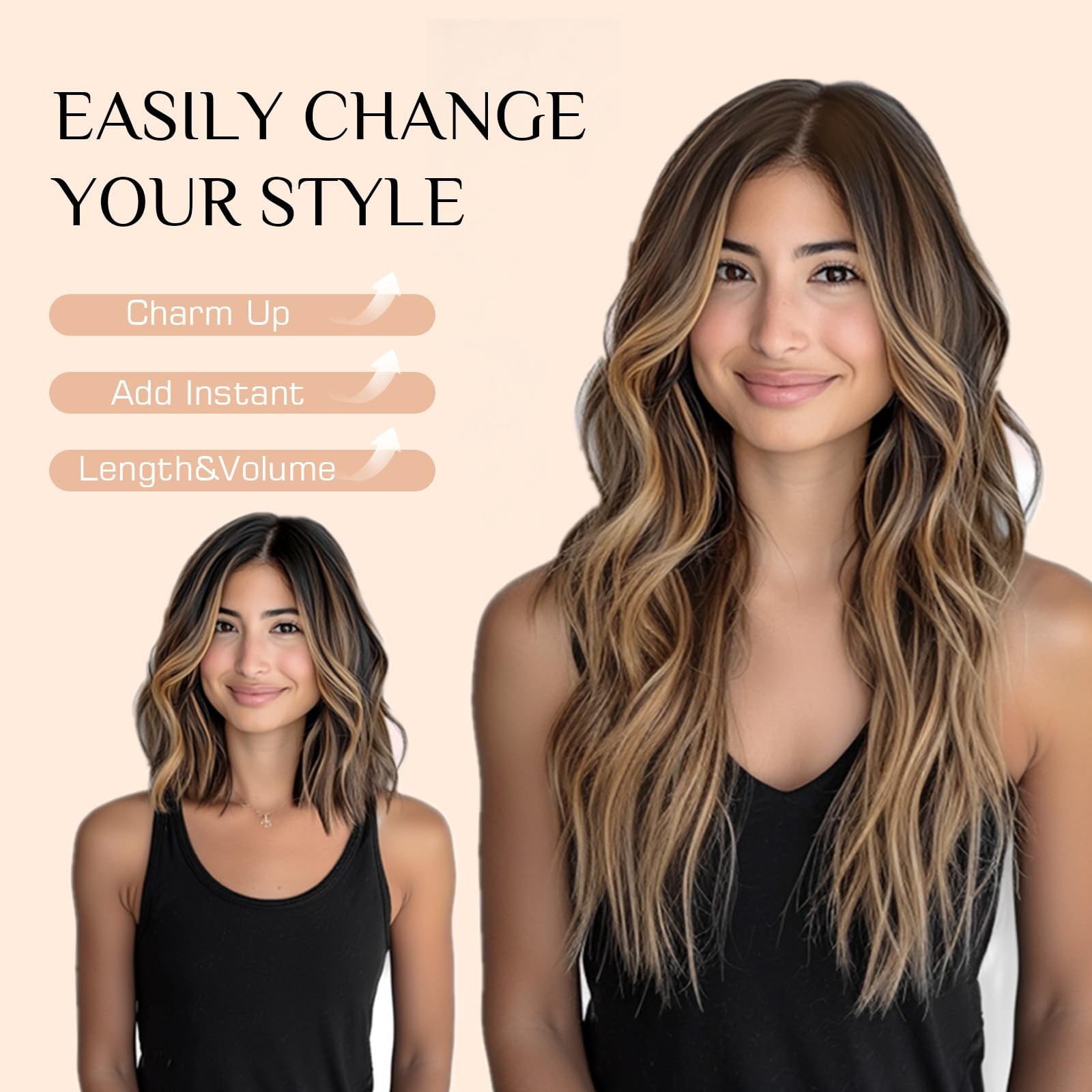 Rich Choices Halo Hair Extensions Real Human Hair Remy Hairs Halo Extension For