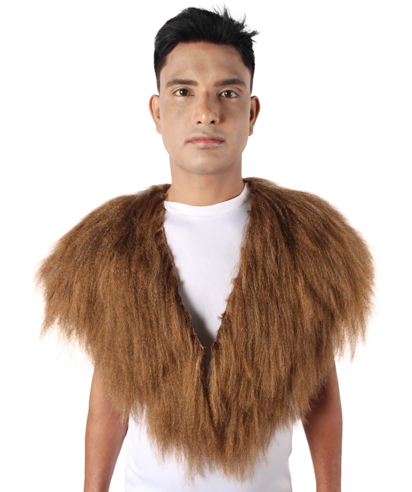 HPO Adult Unisex Vikings Norsemen Dark Brown Fur Faux Mantle, Flame-reta HA-032
