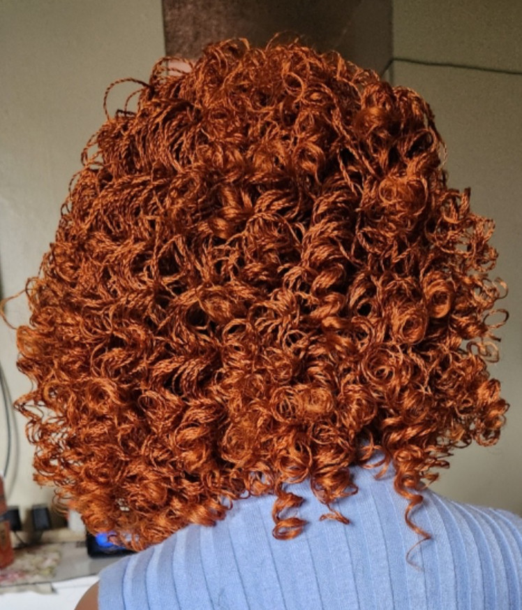 Handmade braided Senegalese twist curly wig
