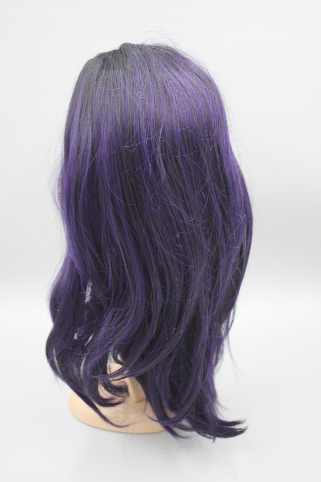 Hair Wig Straight/Wavy Hair Purple Black 22″+ Long Luxury Cosplay Costume