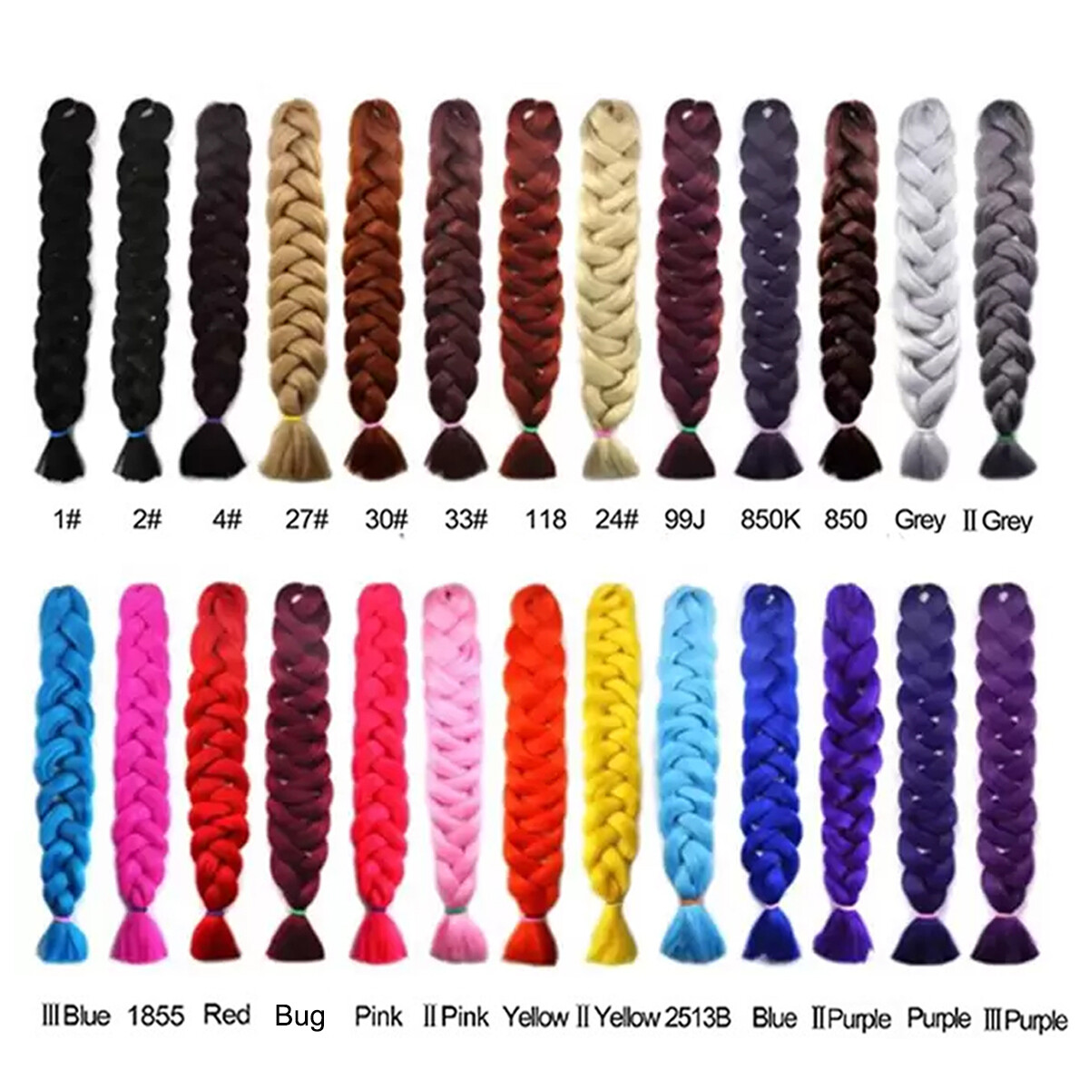 82” Synthetic Kanekalon Jumbo Braids African Box Twist Braiding Hair Extensions
