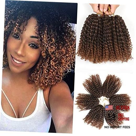 8 Inch Short Passion Twist Hair 6 Bundles Kinky Curly 6Bundles8 Inch 1B/30#