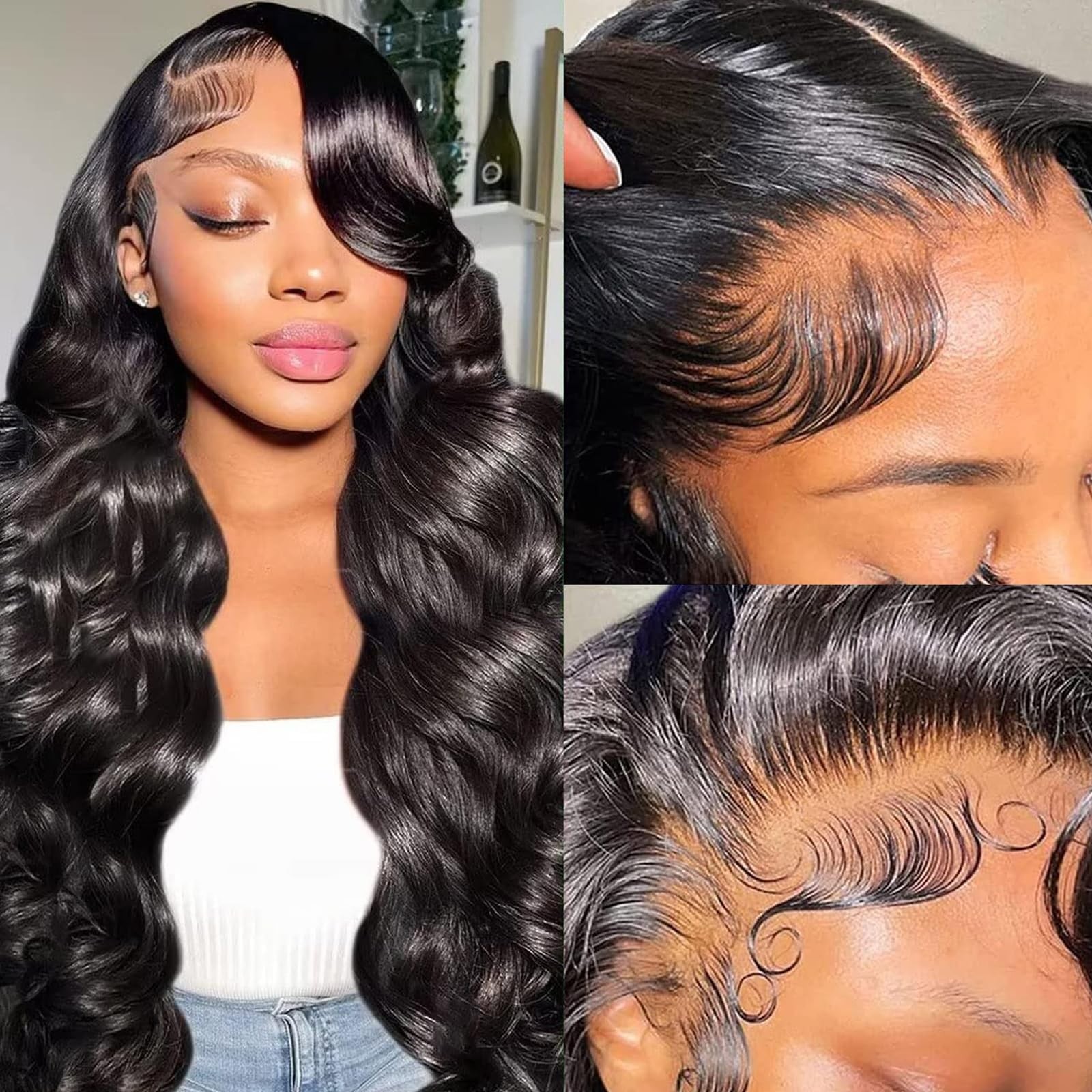 ANDRIA 28″ 200% Density Body Wave 13×4 Lace Front Wig Pre-Plucked Glueless