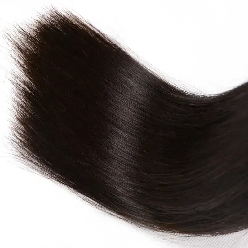 4 bundles female chemical fiber Straight hair, black synthetic heat resistant