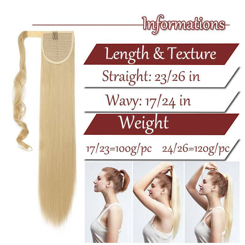 Clearance! Long Hair Ponytail Extensions Clip-in Hairpiece For Human Mega Thick