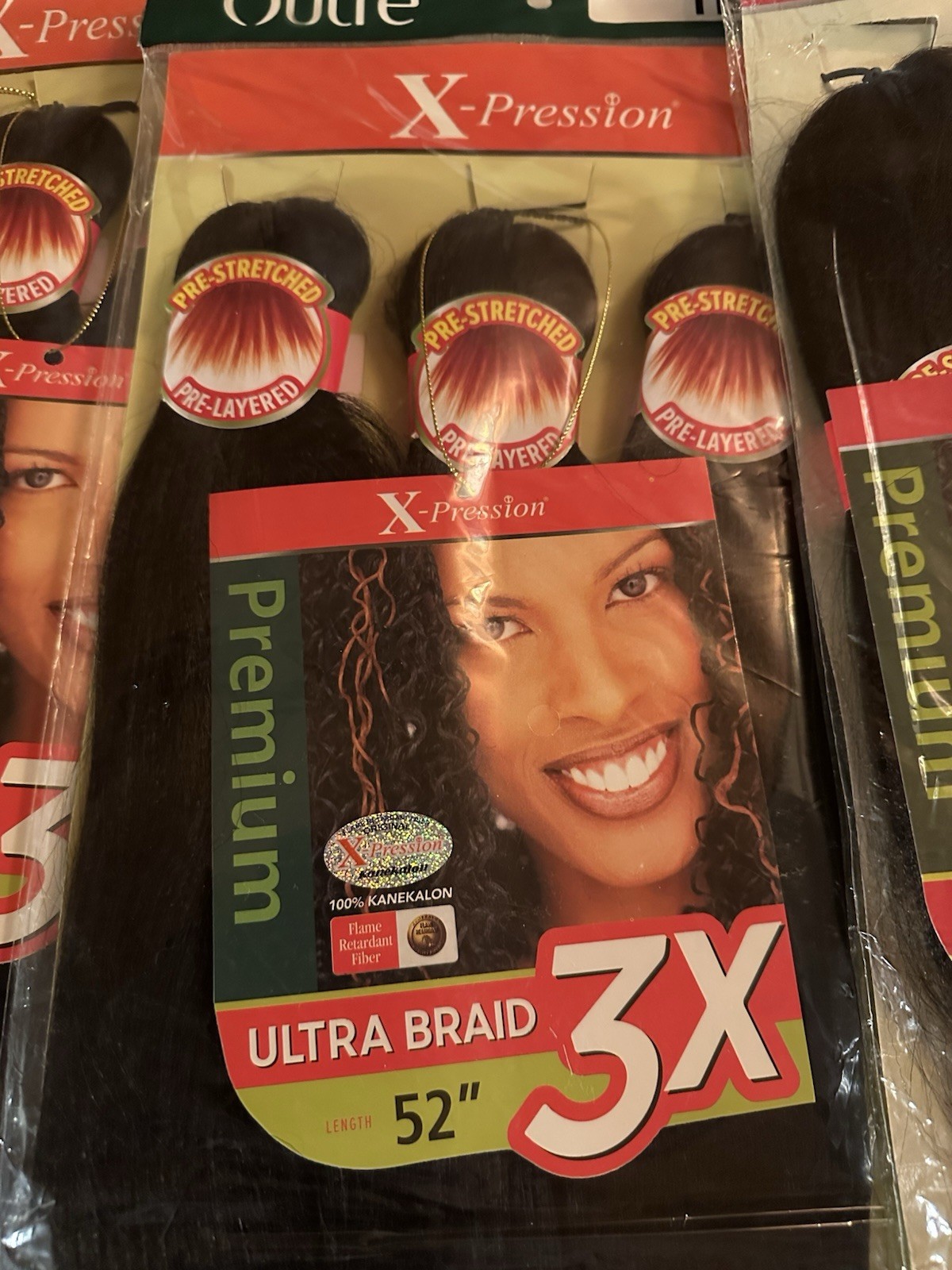 Outre X-Pression Premium Ultra Braid 3xPre Stretched 100% Kanekalon 52 6pks