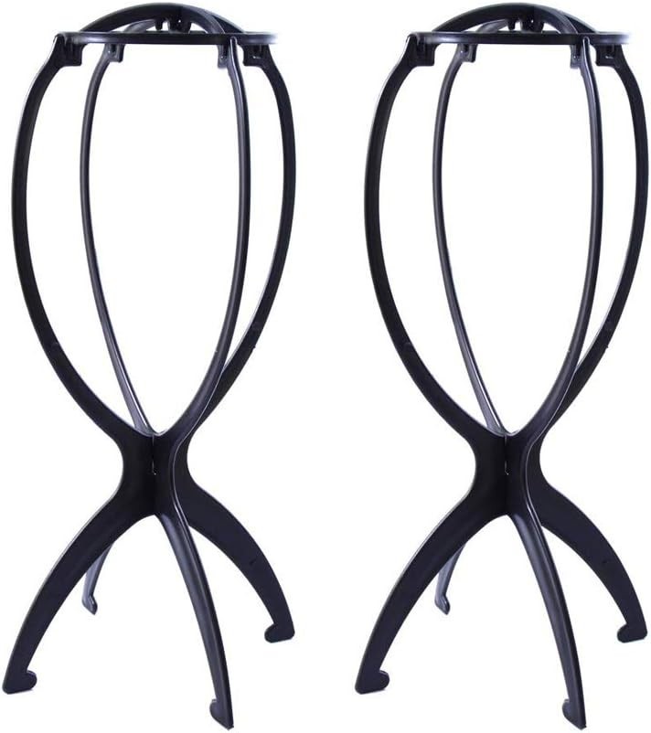 Durable Plastic Wig Stands – 14.2 Inches, Ideal for Air Drying & Storage