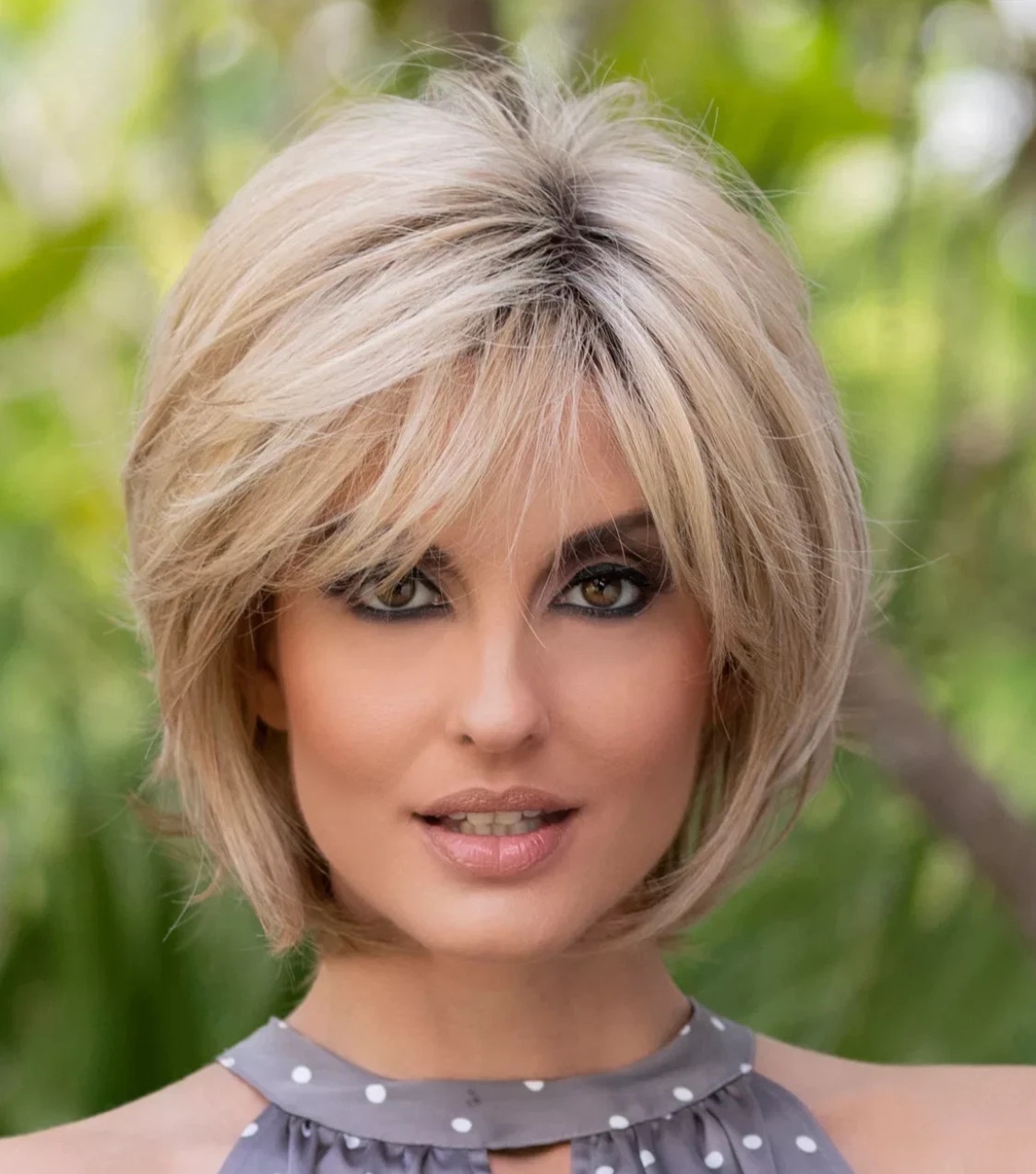 WHITNEY Wig by ENVY, CLEARANCE! EnvyHair Human/Synth Blend, Sparkling Champagne