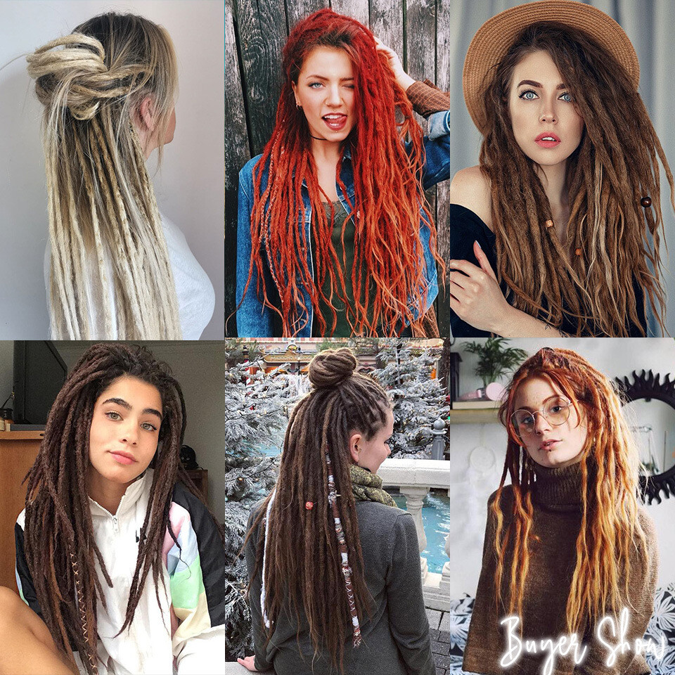 50cm Ombre Dreadlocks Extensions Crochet Braiding Hair Dreads Locs Synthetic New