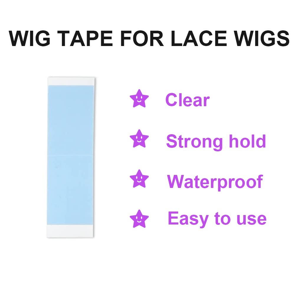 Piaou Lace Front Wig Tape Double Sided Wig Tape for Lace Wigs 36Pcs Strong Hold