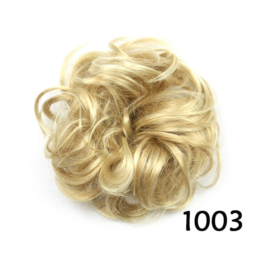 Messy Curly Bun Hairpieces for Women Synthetic Scrunchies Curls Ponytail Chignon