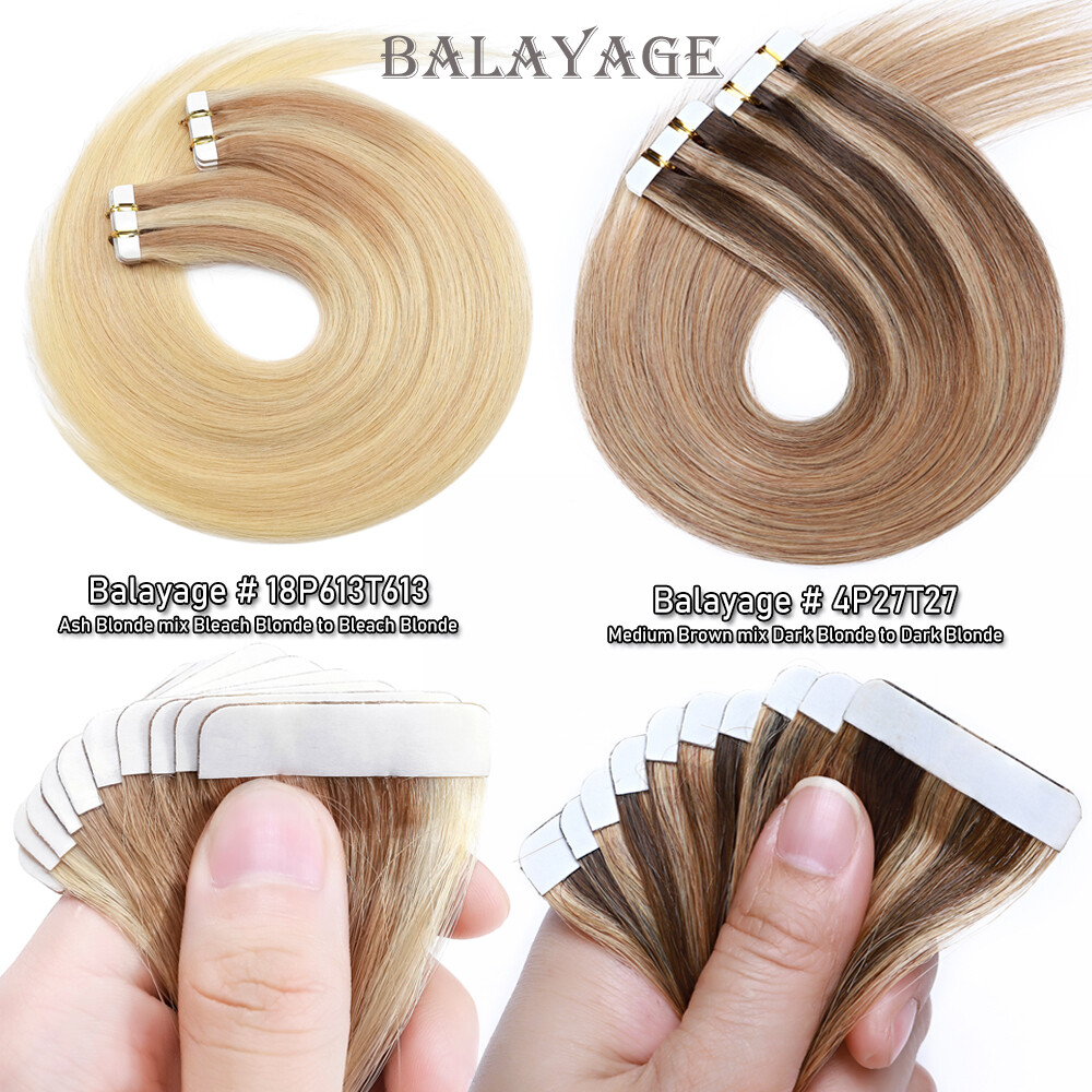 150g Seamless Tape In Skin Weft 100% Remy Human Hair Extensions Women Clearance