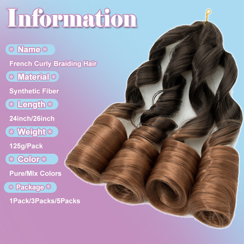 Darling Empress French Curl Braids Loose/Curly Braids Extension Pre Stretched US