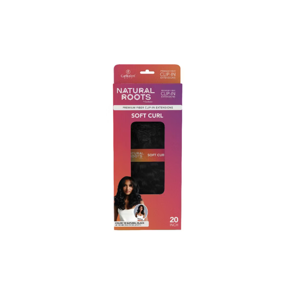 Curlkalon Soft Curl 20″ Clip-In Natural Hair Extensions – 9ct