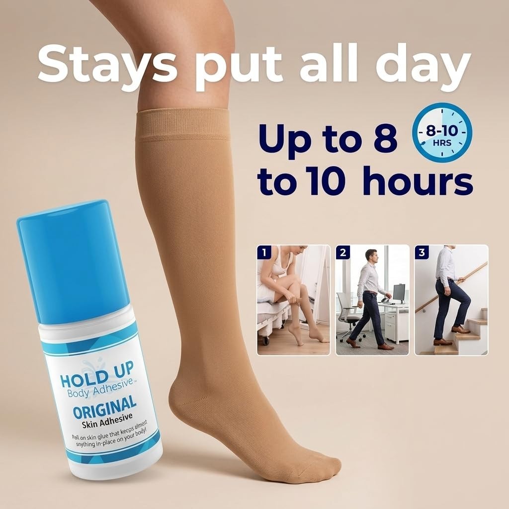 Roll-On – Body Glue for Dancers, Skin for Compression Stockings, Sock Glue fo…
