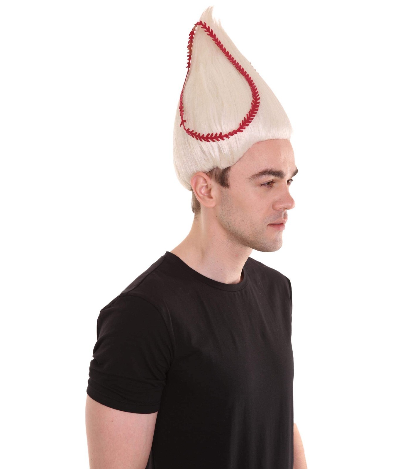 Baseball Unisex Wig | White Sport Wig | Premium Breathable Capless Cap HM-212