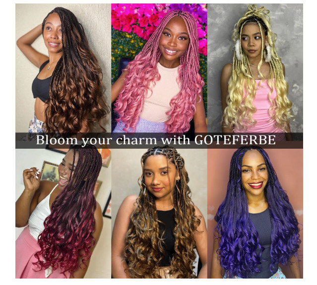 French Curl Braiding Hair 12Inch 8Packs French Curl Crochet Braids Loose Wavy