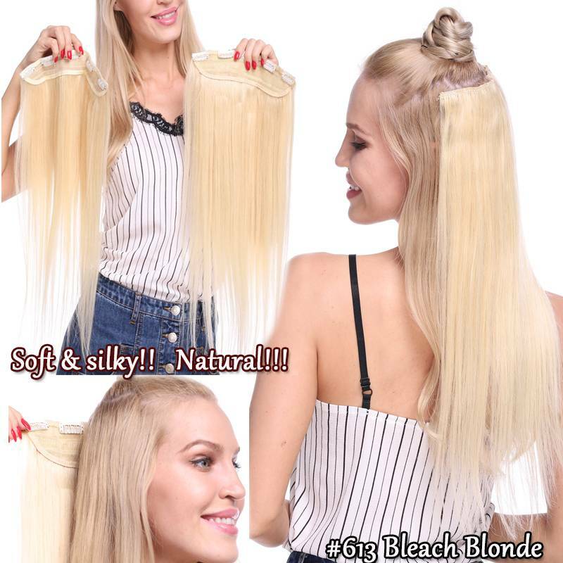 US AAA Luxury Clip in one piece Real Human Remy Hair Extensions Half Full Head