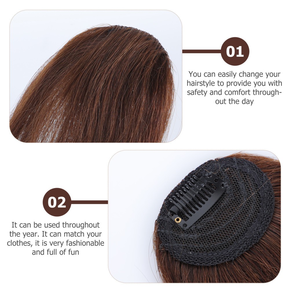 1pc Fake Bang High Temperature Wire Wig Patch Bang Hair Clip Women