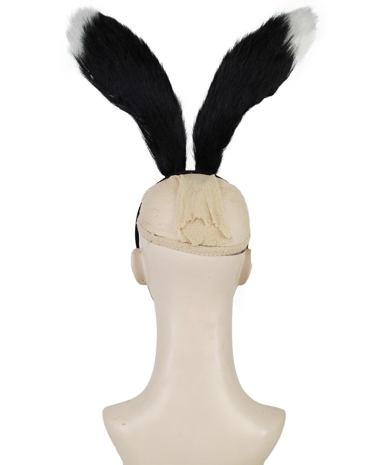 Adult Unisex Black White Pink Fur Faux Rabbit Ears, Perfect Cosplay Accessory