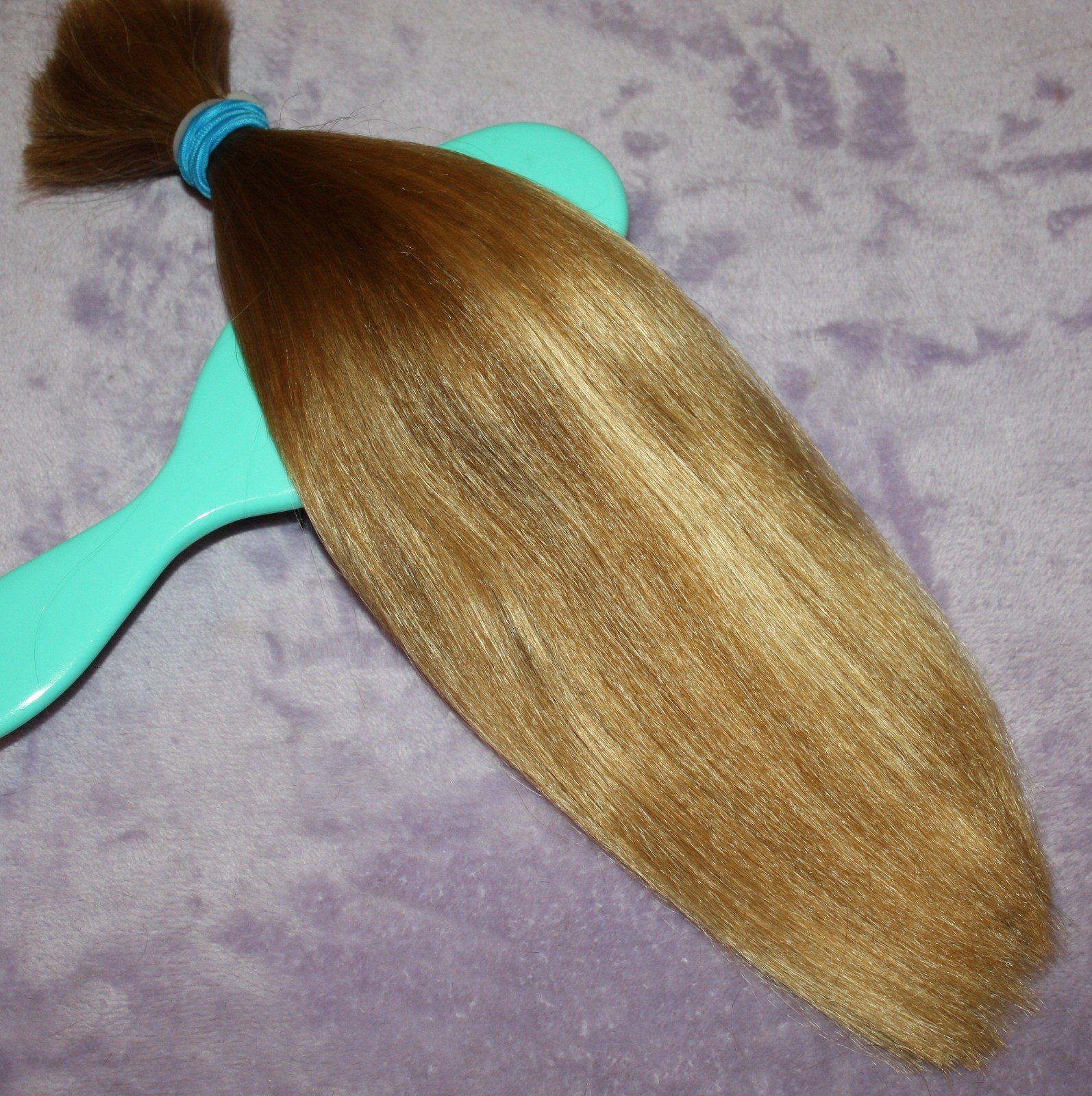 HAIR REBORN WIG 13 INCH 2.4oz FINE & SILKY CHILDS GOLDEN BLONDE PONYTAILS F44