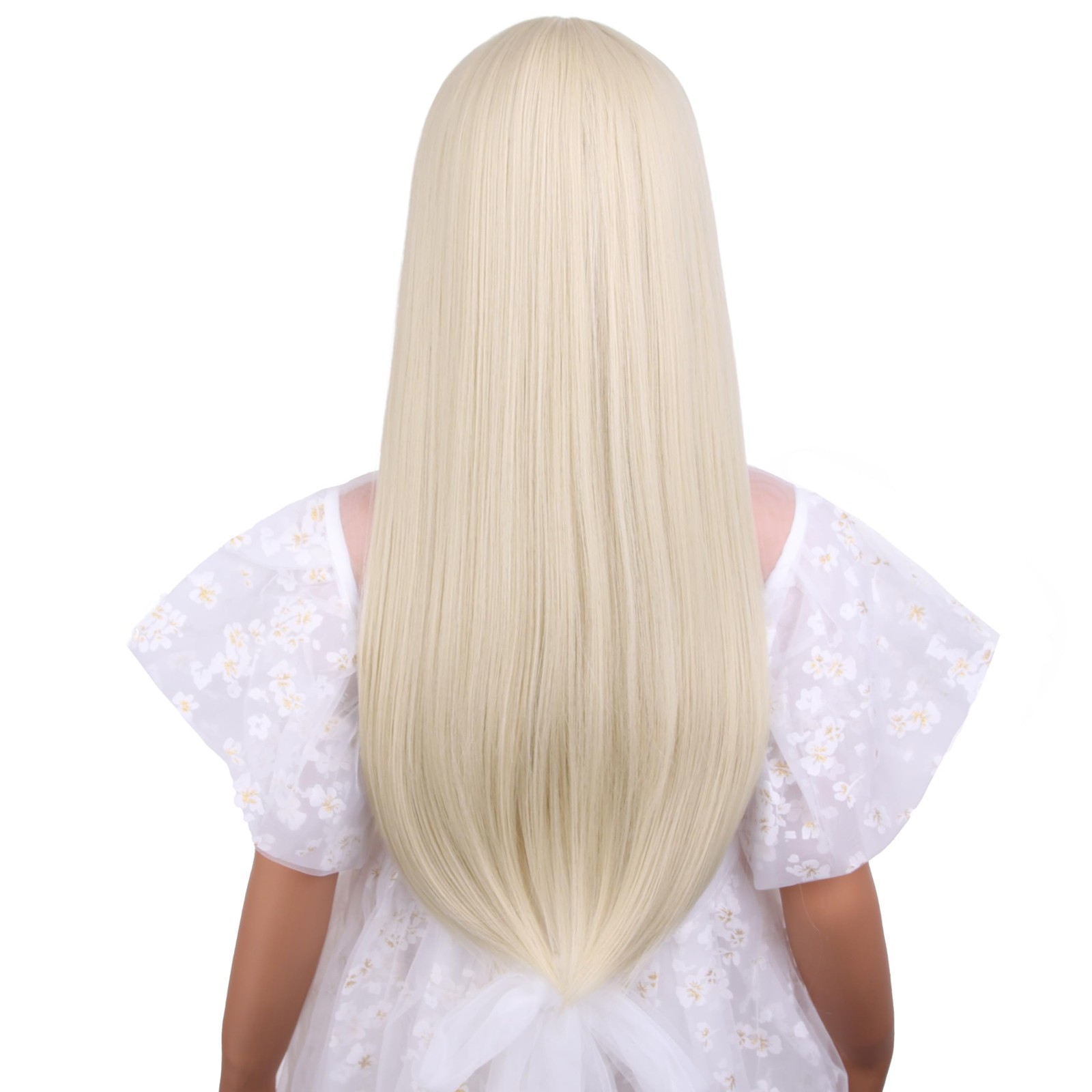 Duduwig Kids Blonde Wig Long Blonde Wigs For Girls Middle Part Light B