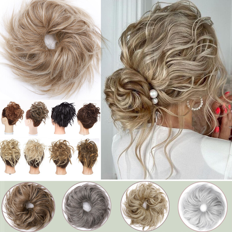 45g Curly Messy Bun Hair Piece Scrunchie Updo Cover Extensions Natural As Human