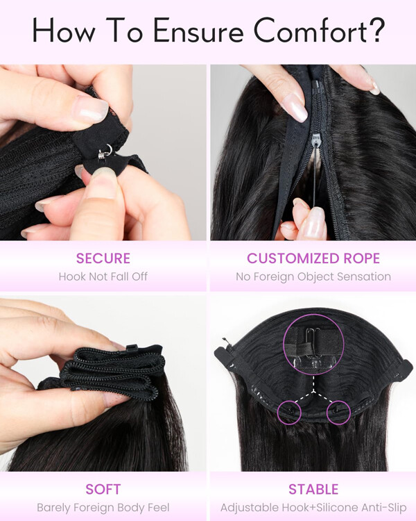 Replaceable Brown Human Hair Lace Front Wig Pre Cut Mixall Four-Piece Set Wigs