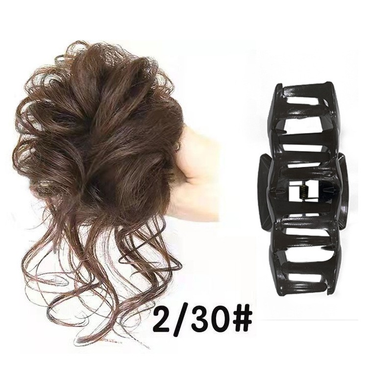 Synthetic Hair Bun Chignon Messy Curly Gripping Clip Elastic Women False Hairpin