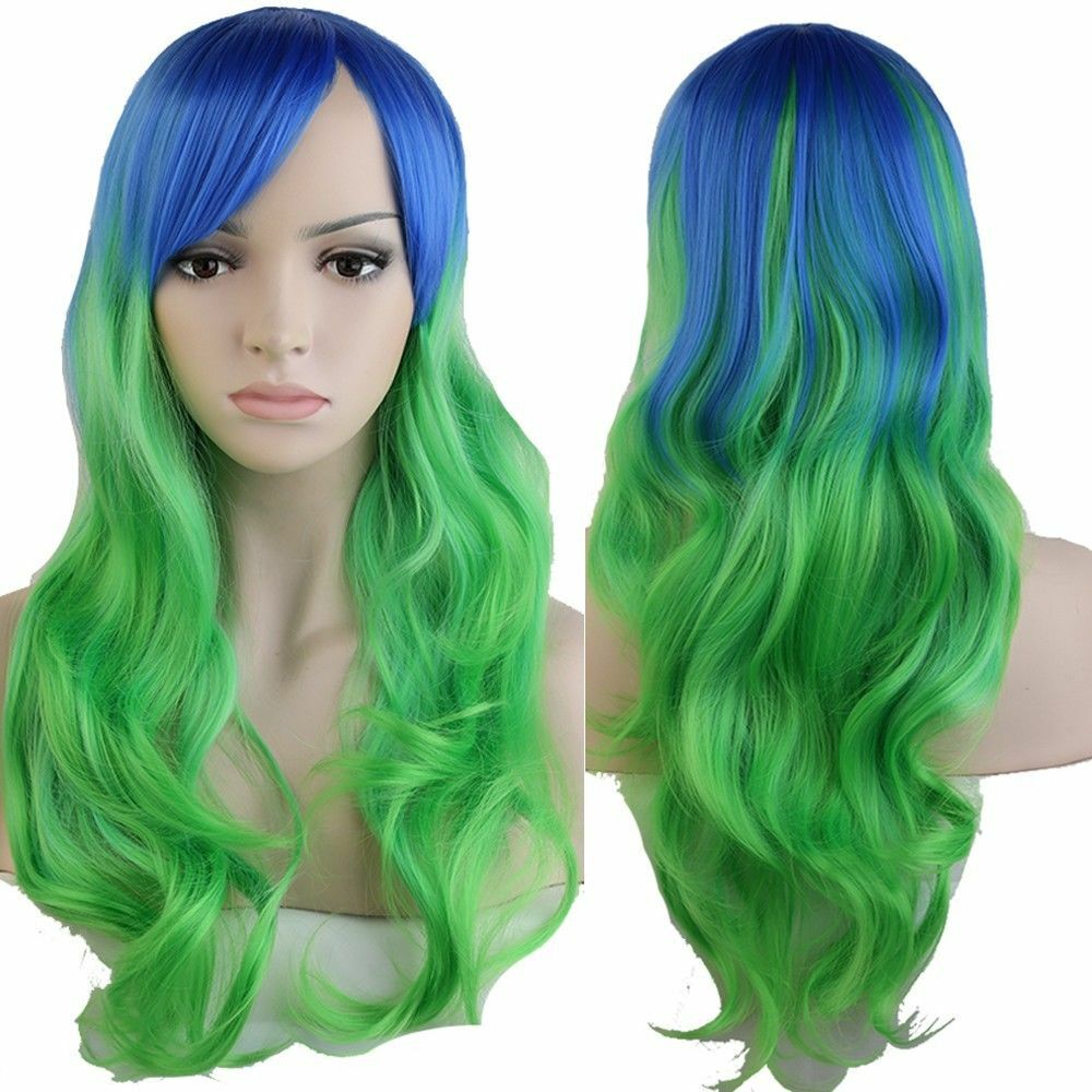 Big Off Cosplay Costume Wig Long Straigth Curly Heat Resistant Full Wig Red Sy74