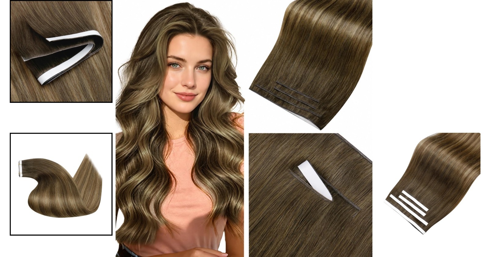Soft and Silky 90g Tape-In Hair Extensions – Invisible Weft, Daily Wear