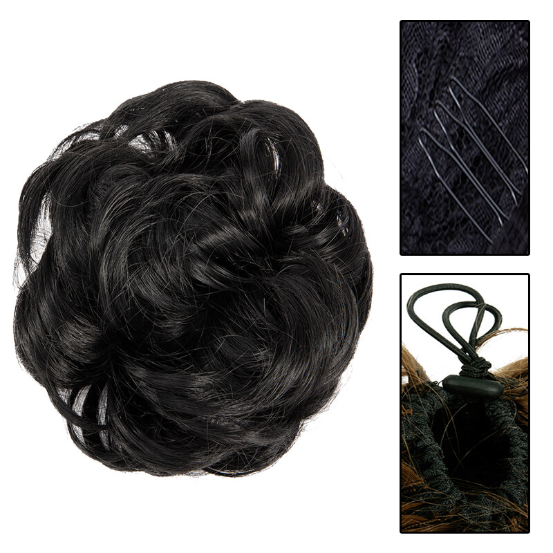 Womens Girls Wavy Curly Pony Tail Hair Bun Scrunchie Hair Extension Hairpiece