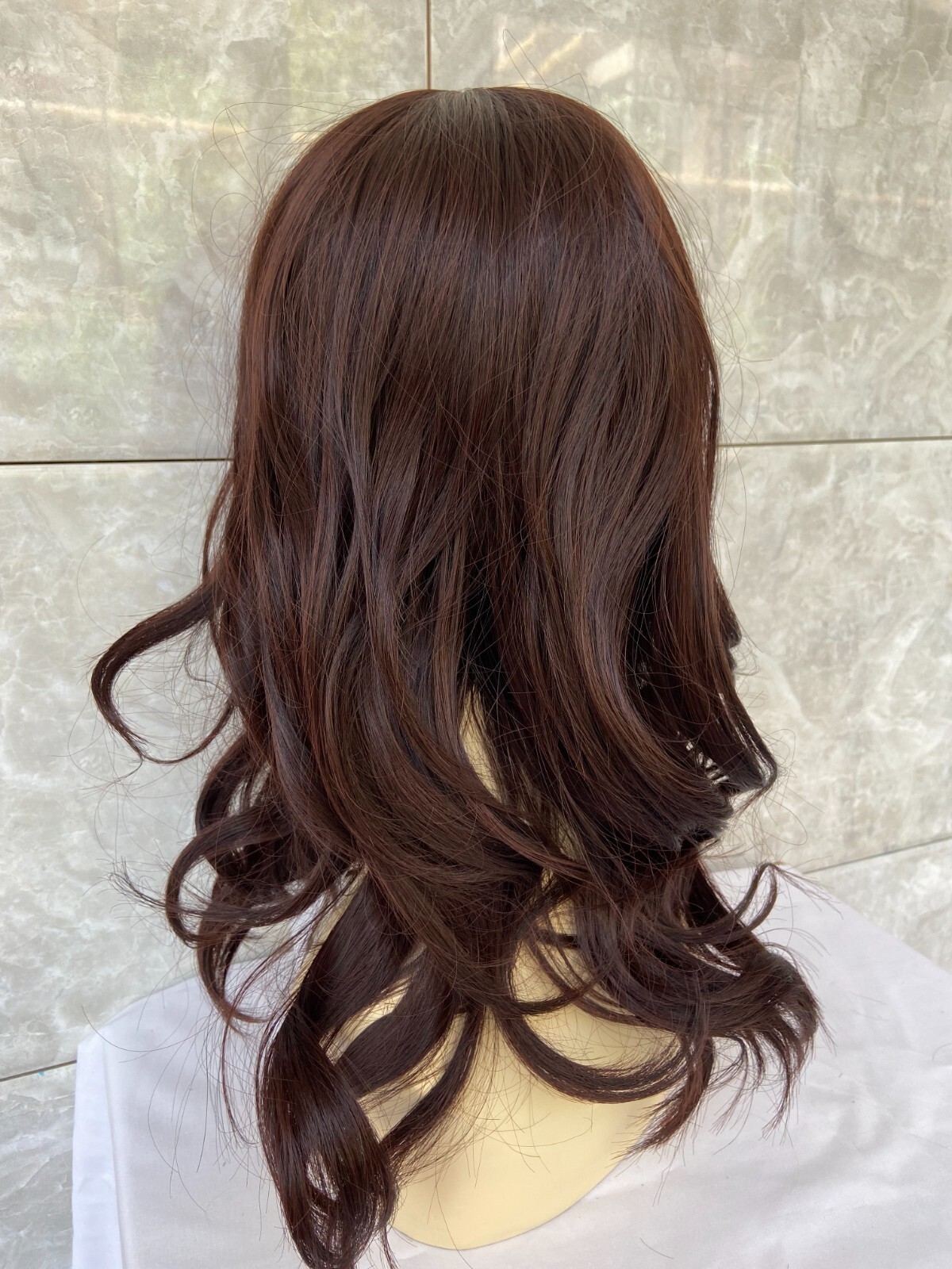 Long Wavy Dark Brown #2/33 Synthetic Hair With Bangs Women Soft Natural