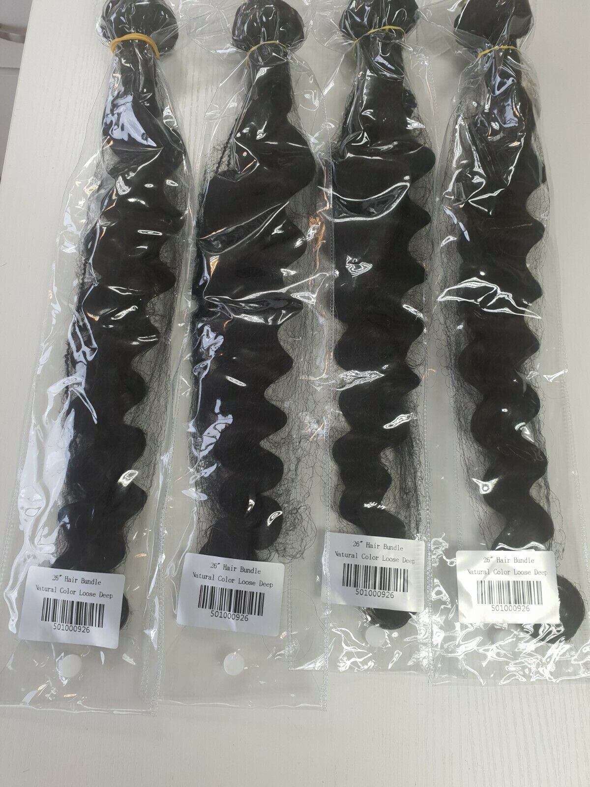 12A RAW CAMBODIAN VIRGIN HUMAN HAIR DEEP LOOSE WAVE 26+26+28+28 4BUNDLES 400g 1B