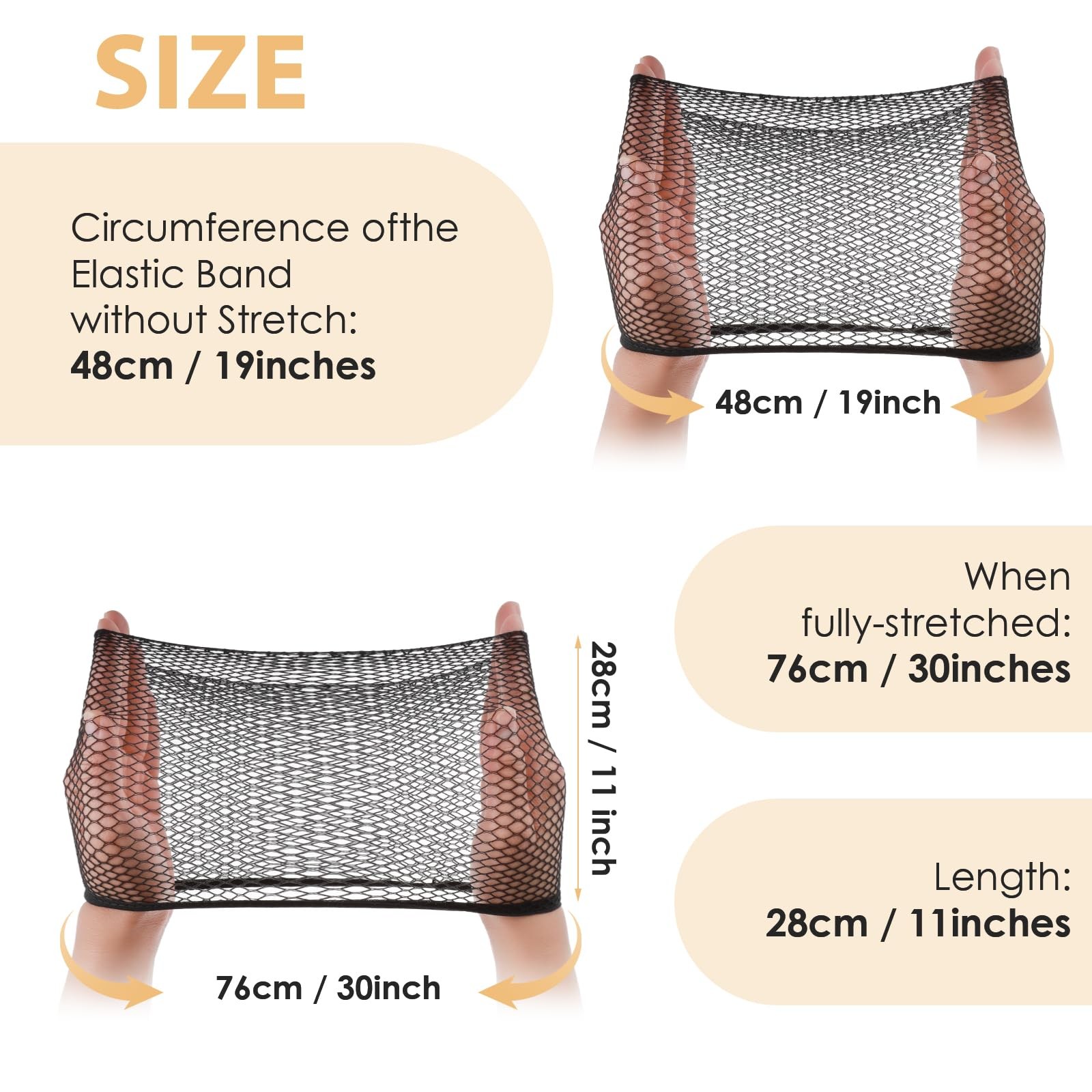 Mesh Wig Cap Crochet Net Black Hair Net for Women Men Sleeping Hairnet Cosplay
