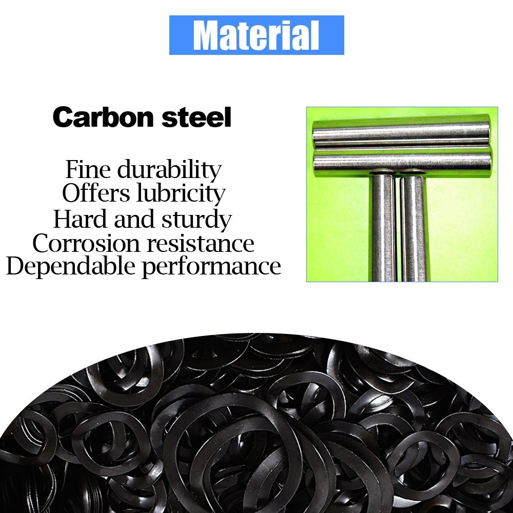 Glarks 320Pcs Carbon Steel Compression Type Wavy Wave Crinkle Spring Washers Ass
