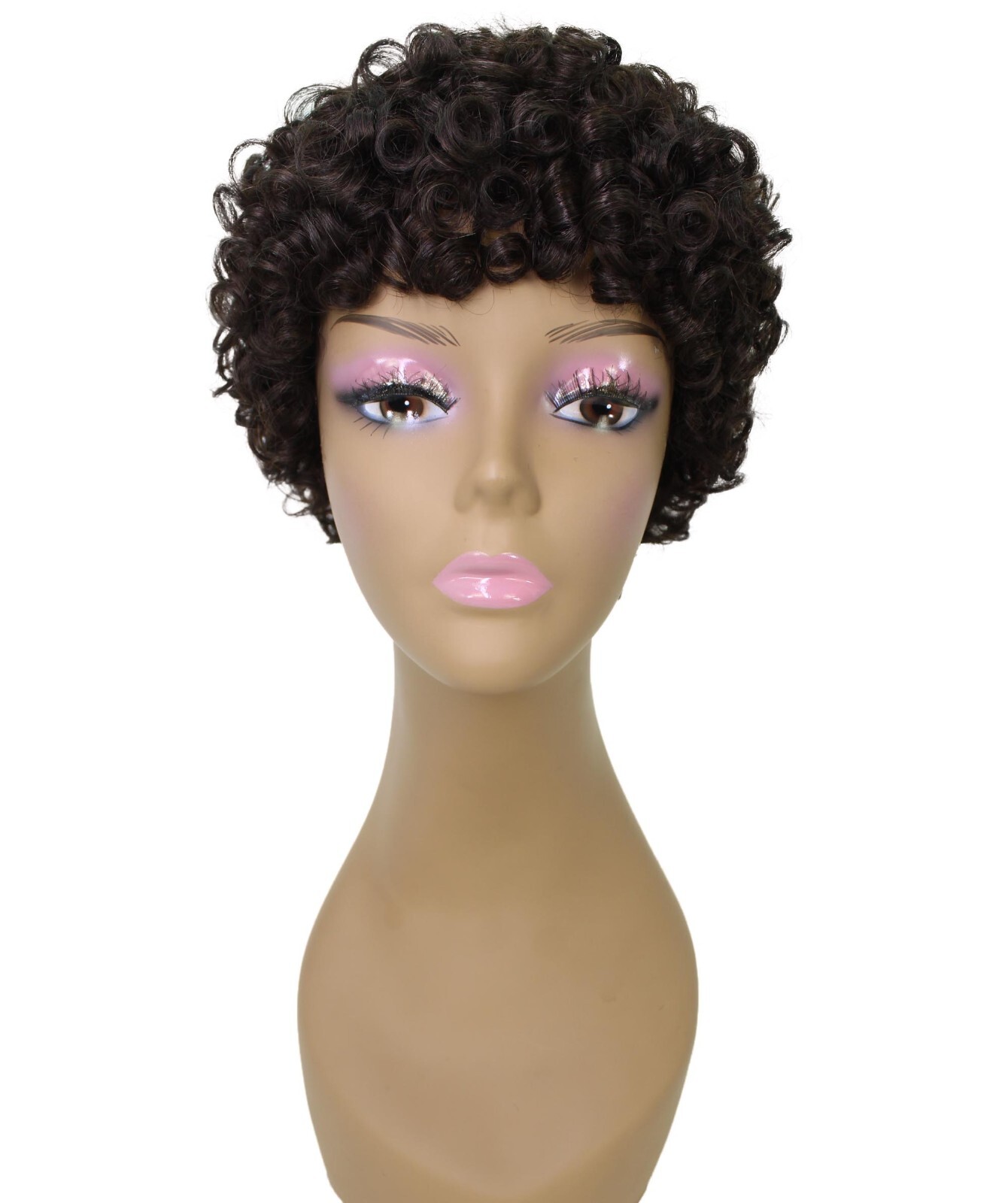 LUXLUXE Jada Curly Pixie 9.5 in Long Full Wig Full Cap Wig,BFH-0004