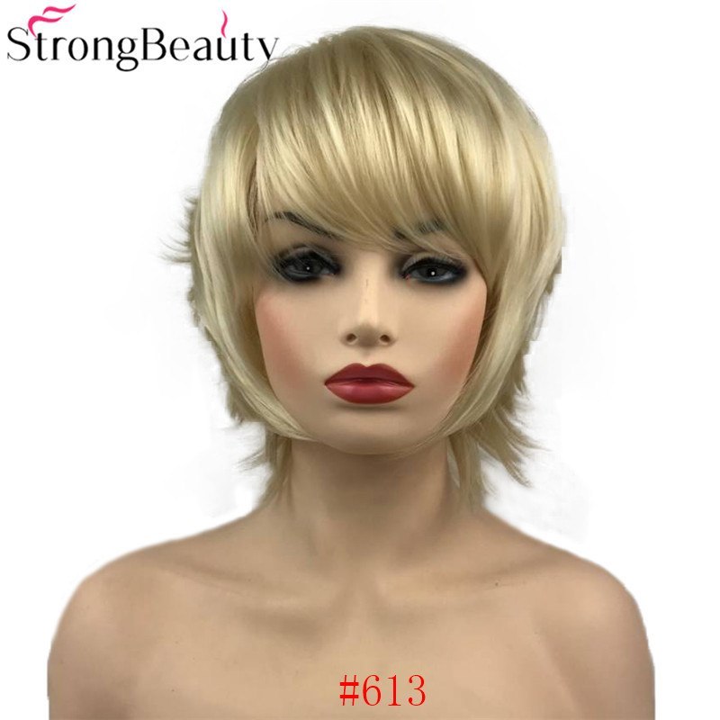 Cosplay Wigs Short Straight Hair For Women Synthetic Capless Daily Lady Wig