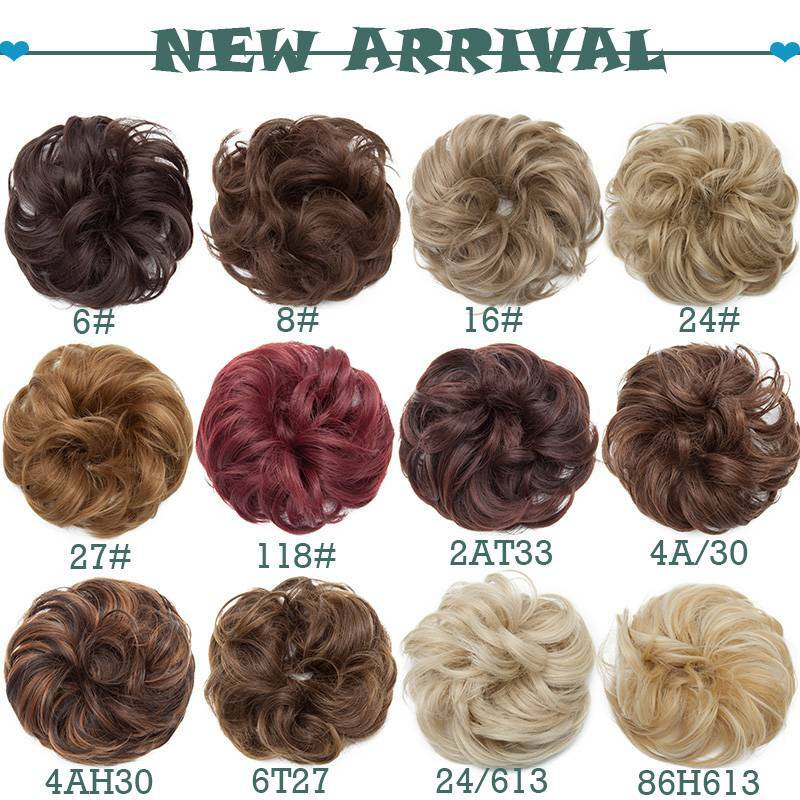 Natural Small Hair Scrunchie Wrap Curly Messy Bun Updo Hair Extensions 25-45g
