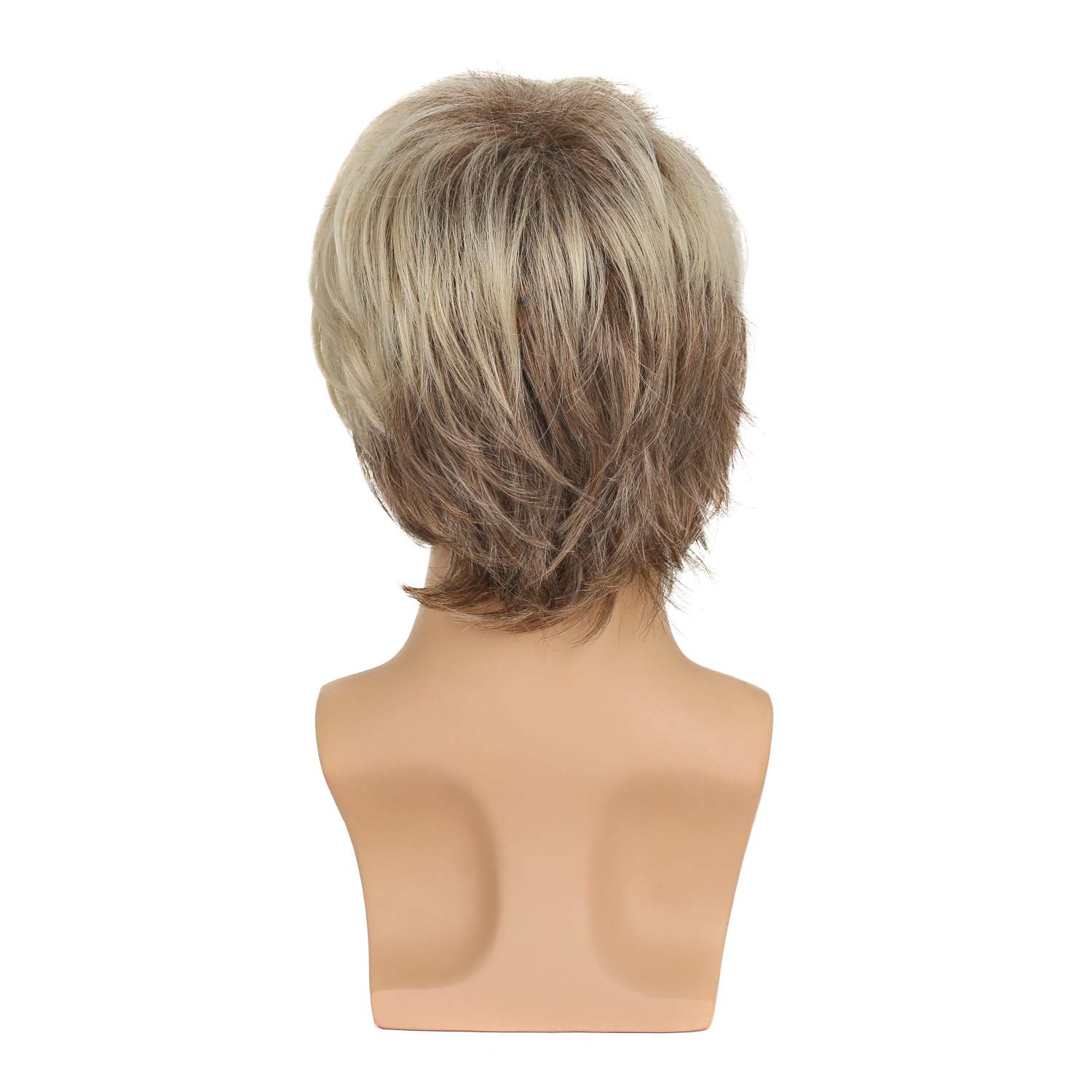 Mens Blonde Wig Short Layered Natural Synthetic Heat Resistant Wigs Halloween…