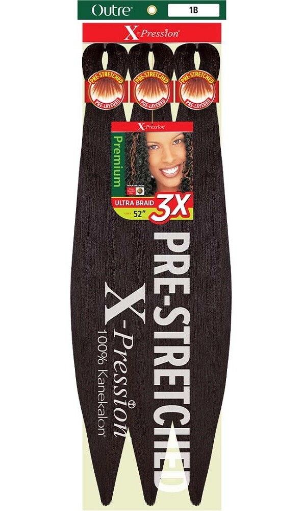OUTRE Braids X-Pression Kanekalon 3X Ultra Pre-Stretched Braid 52″