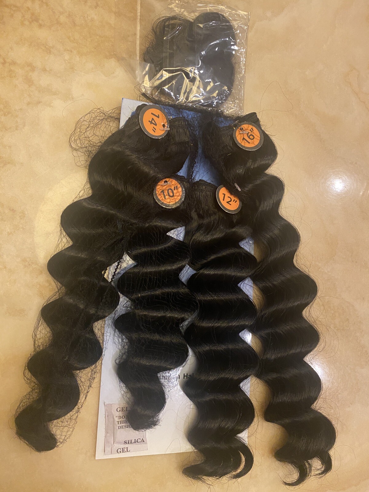 HAIRTREND SYNTETHIC ALL IN ONE DEEP WAVE 10 12 14 16 &”12 CLOSURE LOT 4 COLOR 1B