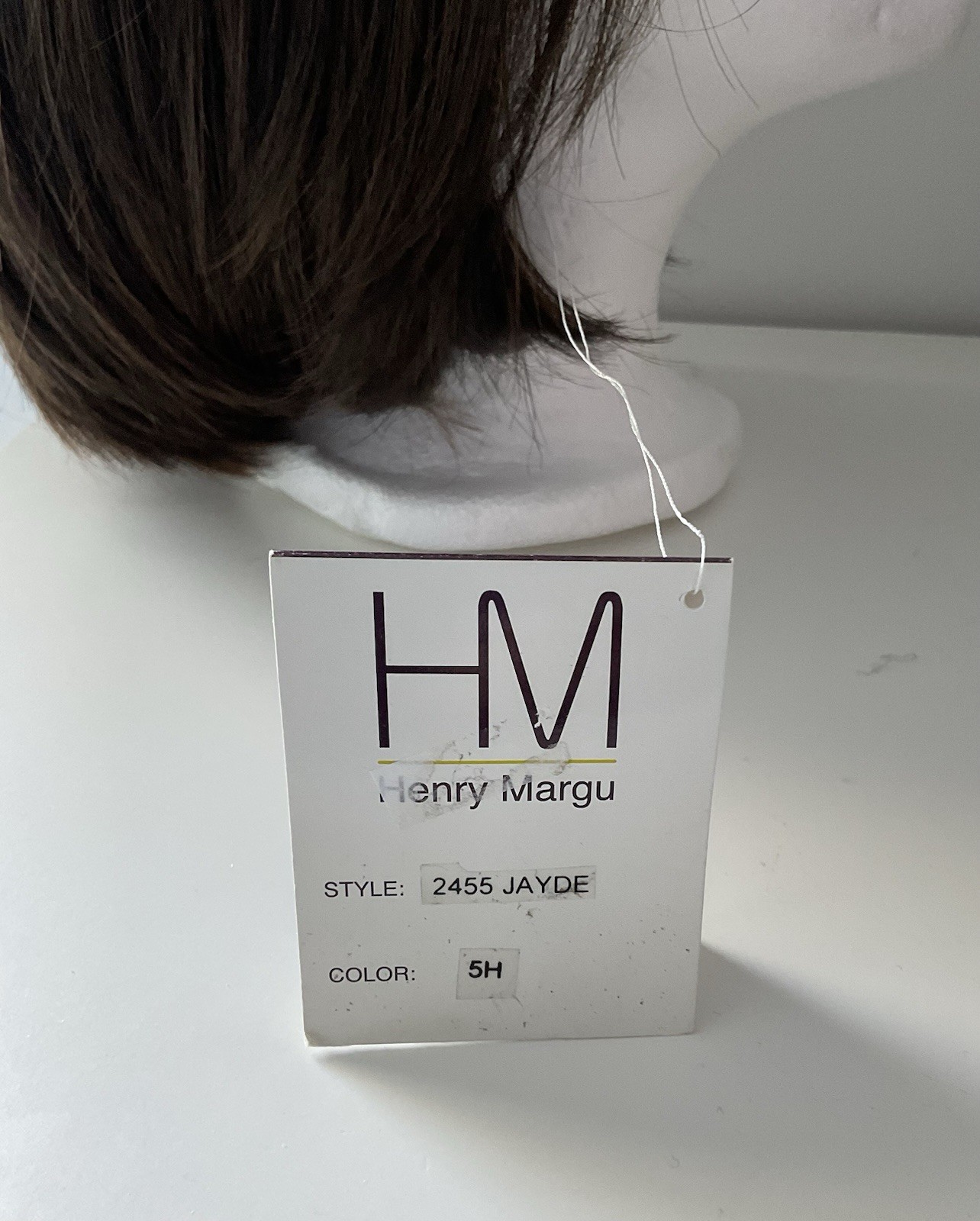 Henry Margu Jayde Bob Wig In 5H Dark Brown With Strawberry Highlights NWT