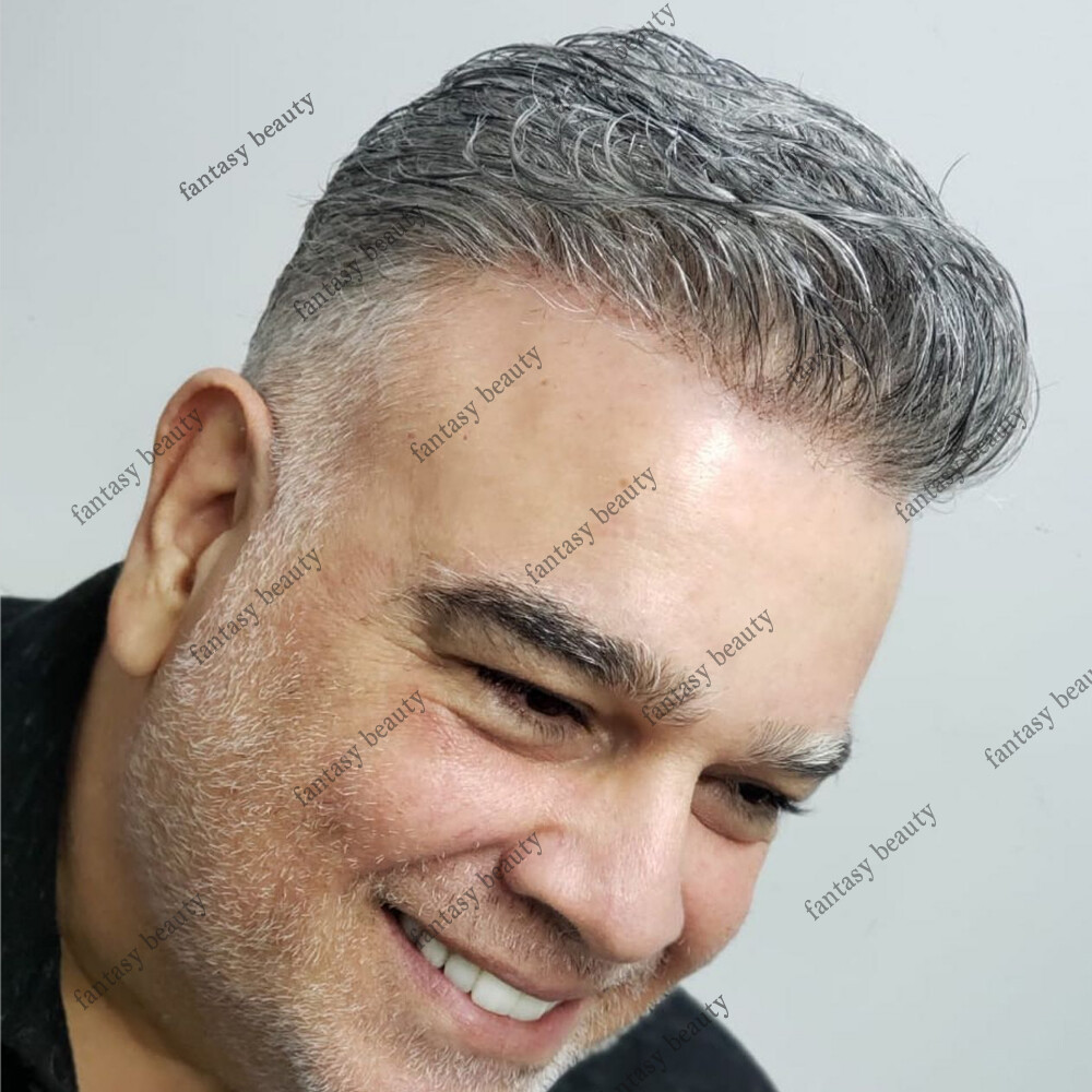 80% Density 0.02mm Ultra Thin Skin Toupee Blonde Human Hair Undetectable Skin
